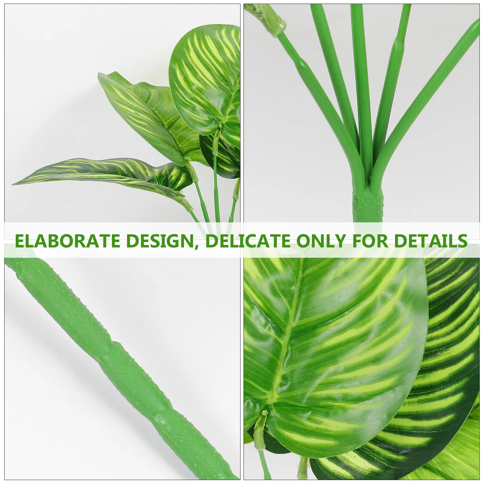 

6pcs Artificial Calathea Decor Desktop Ornament Simulation Mini Calathea For Office Home Decor Artificial Green Plant Decoration