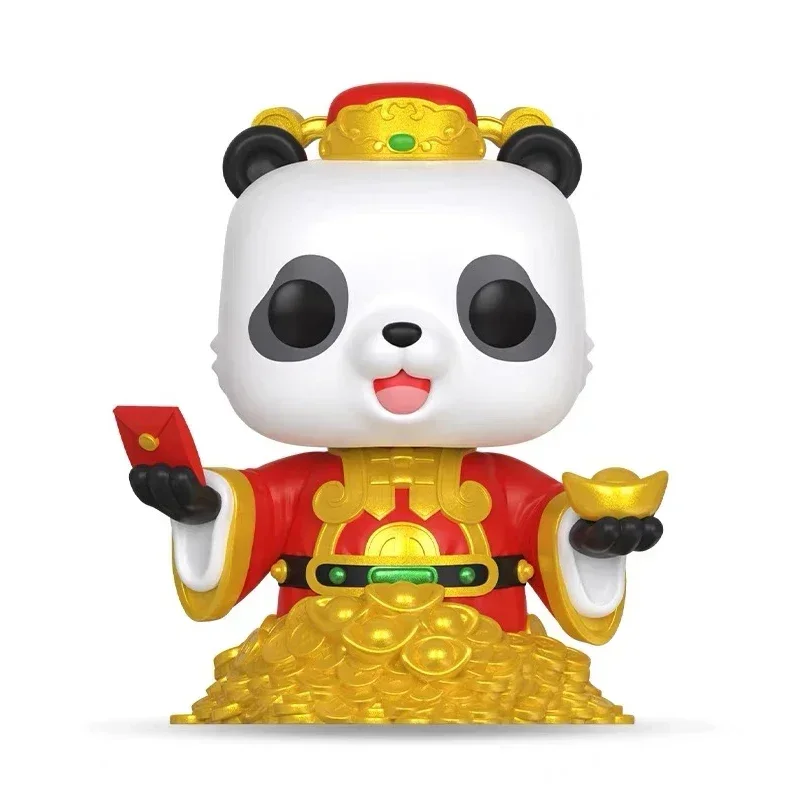 Original funko pop lucky panda ásia série vinil anime figura de exibição de bens de ano novo presente modelo coleção decoração do quarto brinquedo