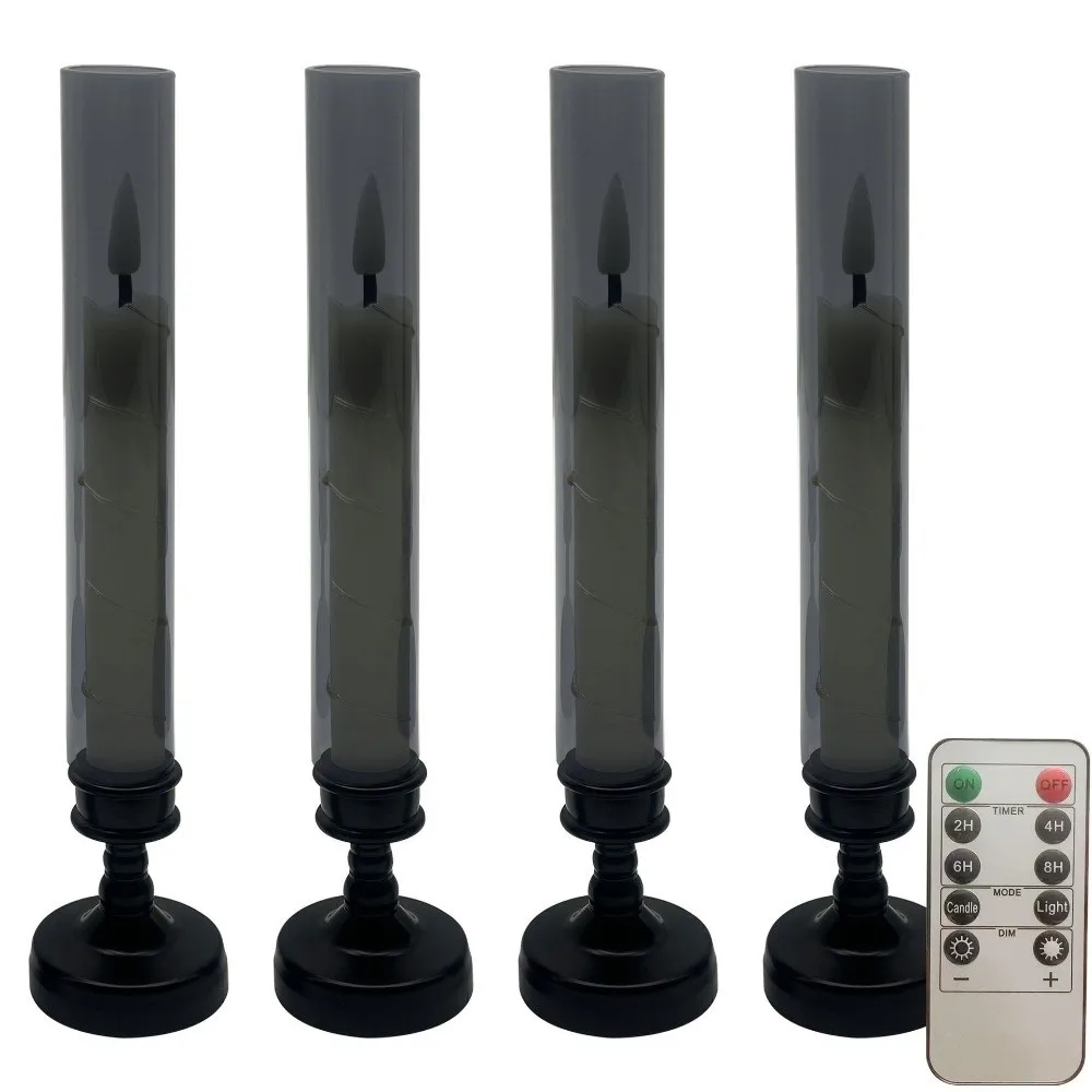 

Светящаяся беспламенная светодиодная лампа-свеча с пультом ДУ и таймером, имитирующая мерцающие 3D-свечи с реалистичным пламенем