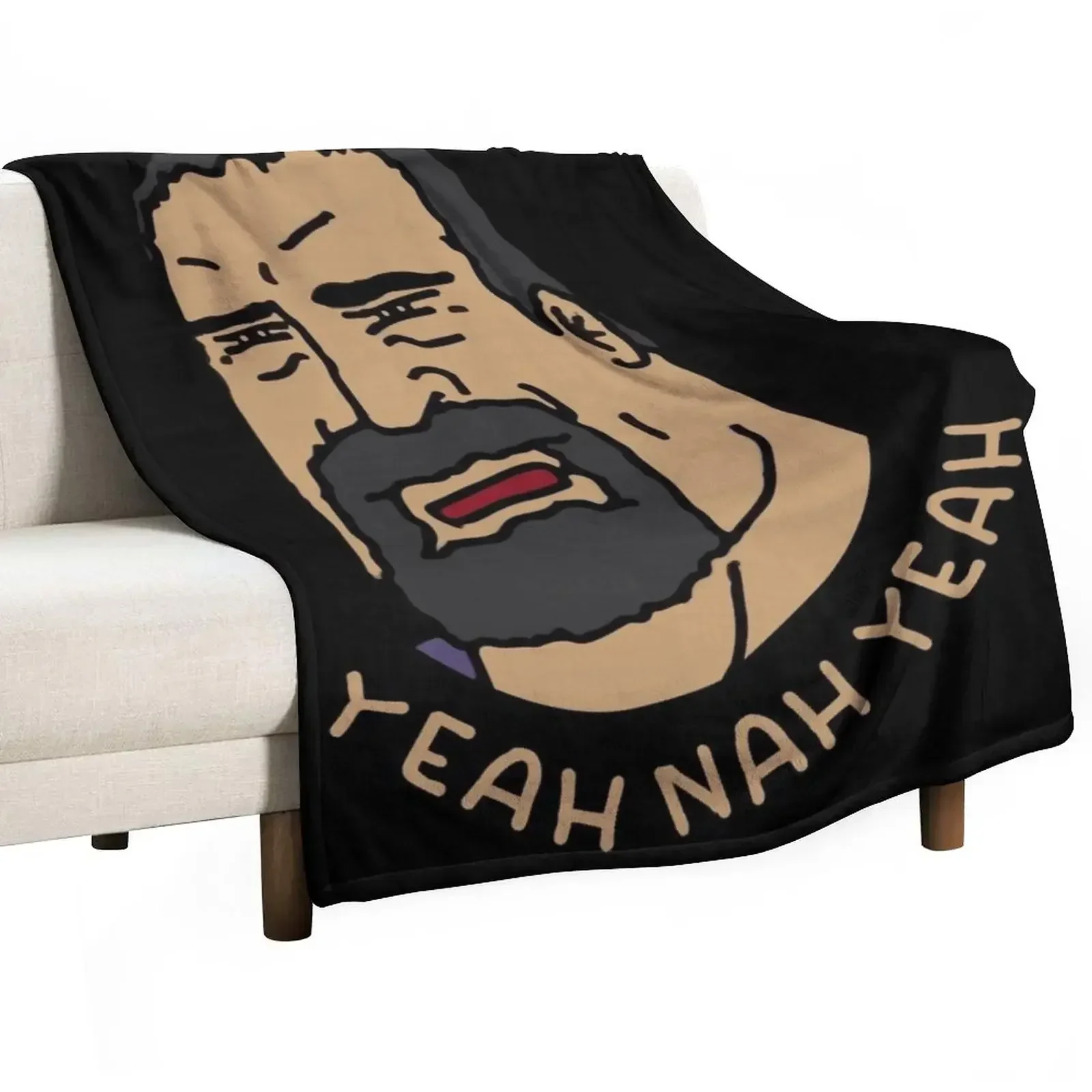 Mike Nolan Yeah Nah Yeah Throw Blanket wednesday Sofas Blankets