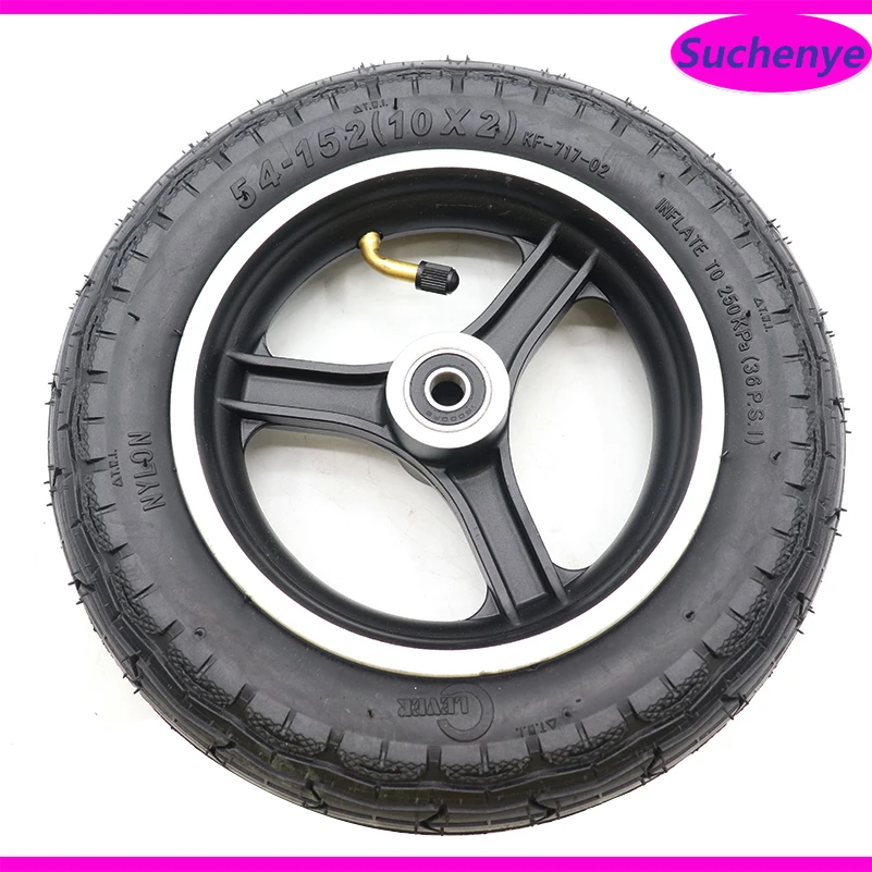 10 inch 10x2 (54-152) Pneumatic Wheel Tire tube  Inner Outer Tyre with Alloy Hub for Electric Scooter Accessories