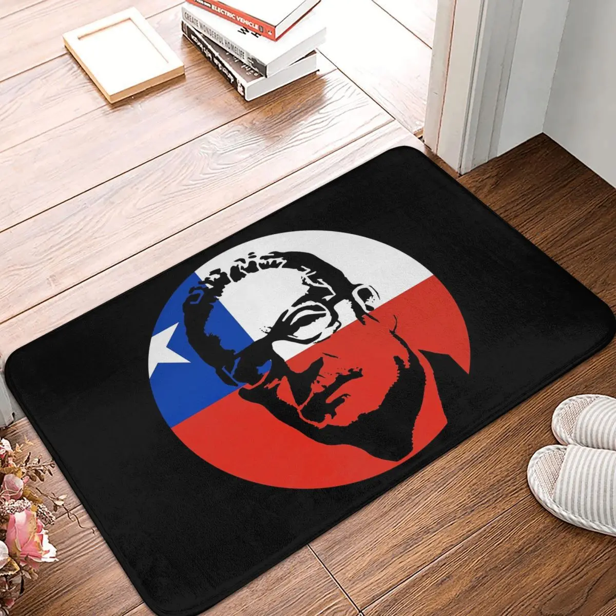 Salvador Allende Chilean Flag Anti-slip Doormat Floor Mat Durable Carpet Rug for Kitchen Entrance Home Balcony Footpad Mats