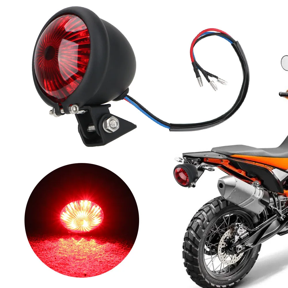 Motorcycle Modification LED Brake Taillights Signal Lights Retro LED Round Taillights Suitable For Harley Davidson Taillights view 2