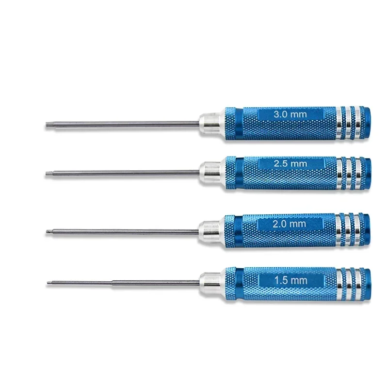 RC Tools 4 pcs hex screw driver set titanium plating hardened 1.5 2.0 2.5 3.0mm screwdriver For helicopter toys