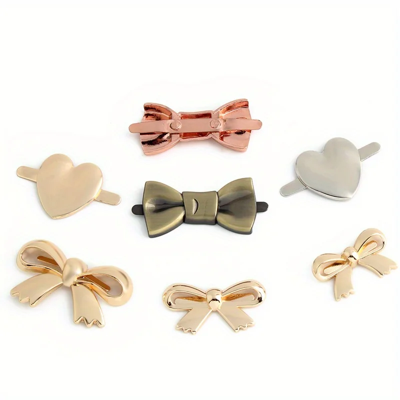 5 قطعة شكل القوس المعدني محبوك قبعة حقيبة يد التسمية القابلة للإزالة مع حقيبة طوقا DIY بها بنفسك التسمية الزخرفية حلقة الملابس تسمية زر