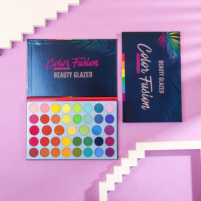 Beauty Glazed 39 Colors Glitter Matte Eyeshadow Palette Rainbow Fluorescent High Gloss Pearlescent Long Lasting Glitter