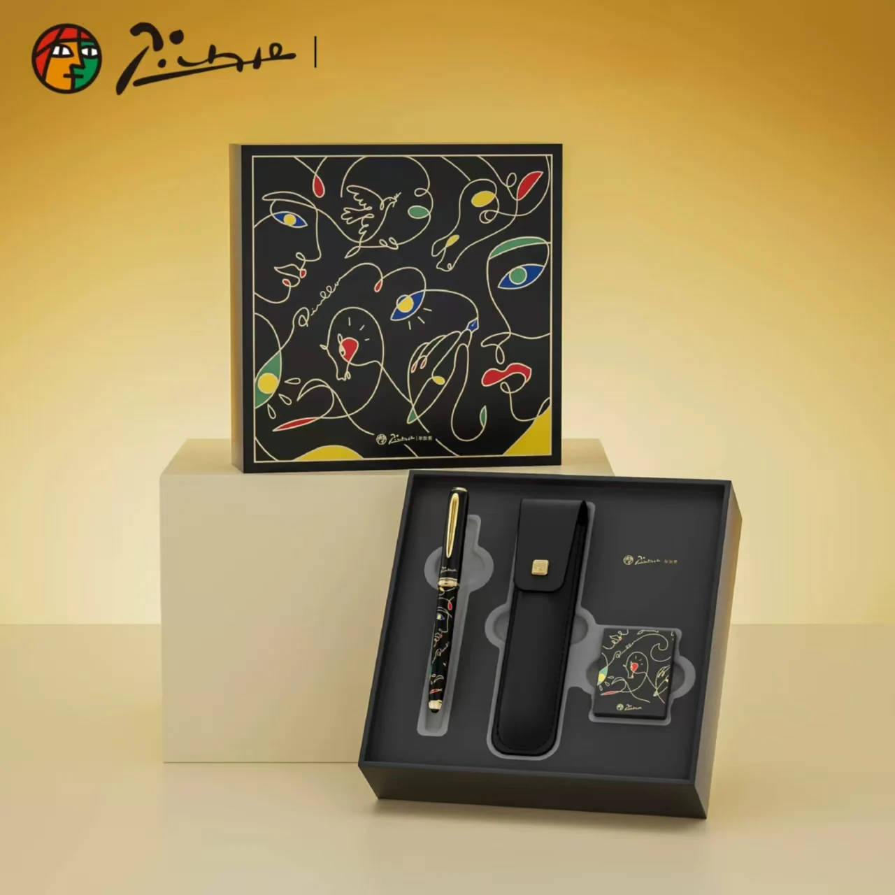 Picasso 5530 Imagination Fountain Pen Gift Box, High-end Metal Ink Pen, Business Luxury Gift, Student Calligraphy Writing Pen