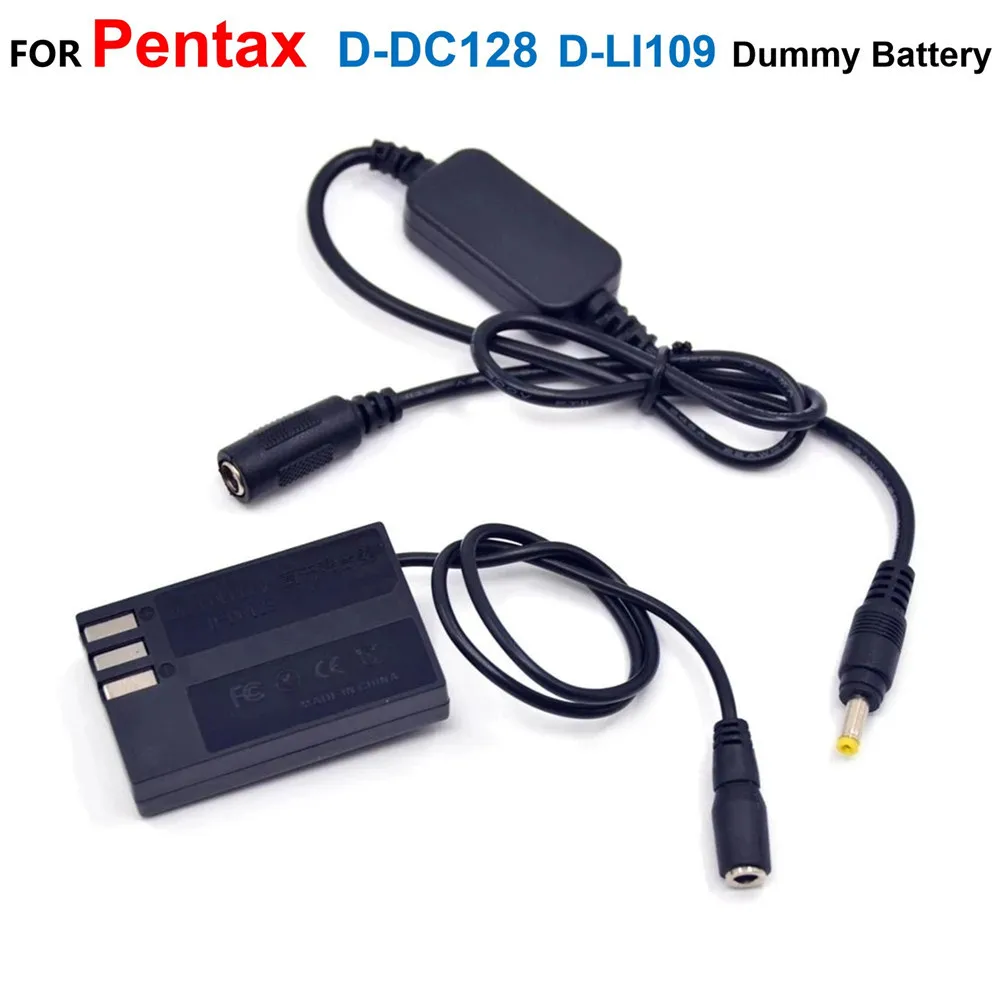 D-DC128 DC Coupler D-LI109 DLI109 Fake Battery+12V-24V Step-Down Cable  For Pentax K70 K-50 K-30 K-2 K-3 K-5 K-7 K-S1 K-S2 K-500