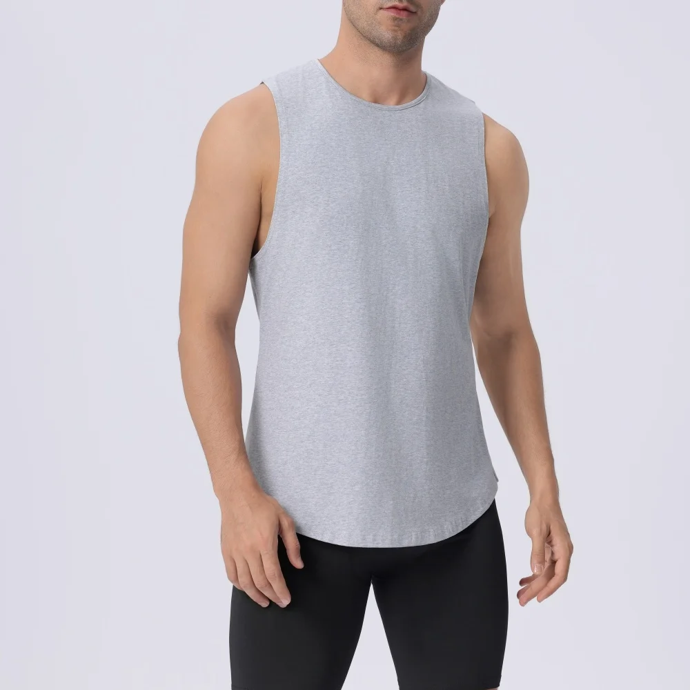 Men's Summer Cotton Casual Tank Top Gym Fitness Clothing Sleeveless Shirt Bodybuilding Running Singlet Undershirt Workout Vest