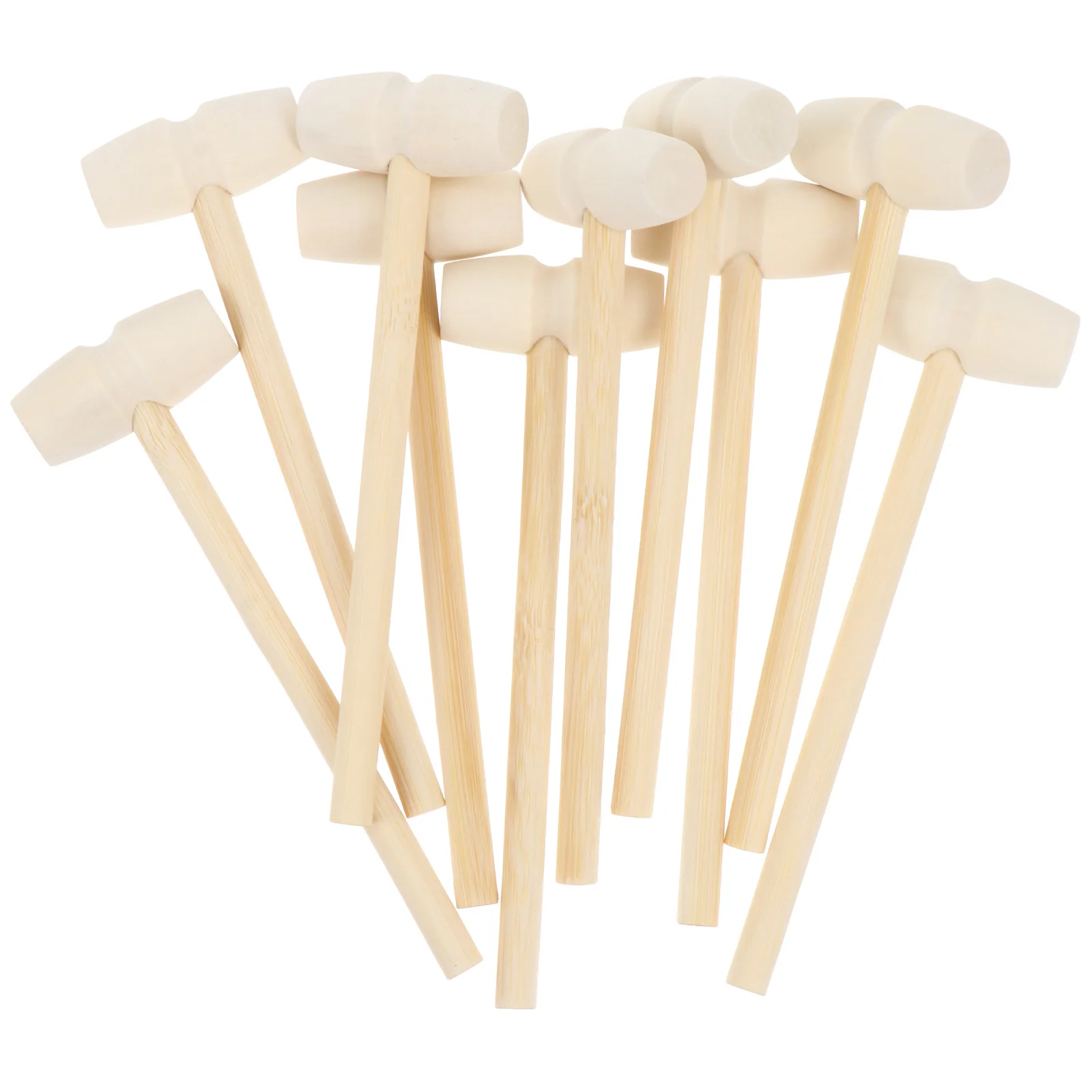 

10Pcs Mini Hammers Wooden Mallets for Educational Play Hand Eye Coordination Development Tool Learning Activity Set