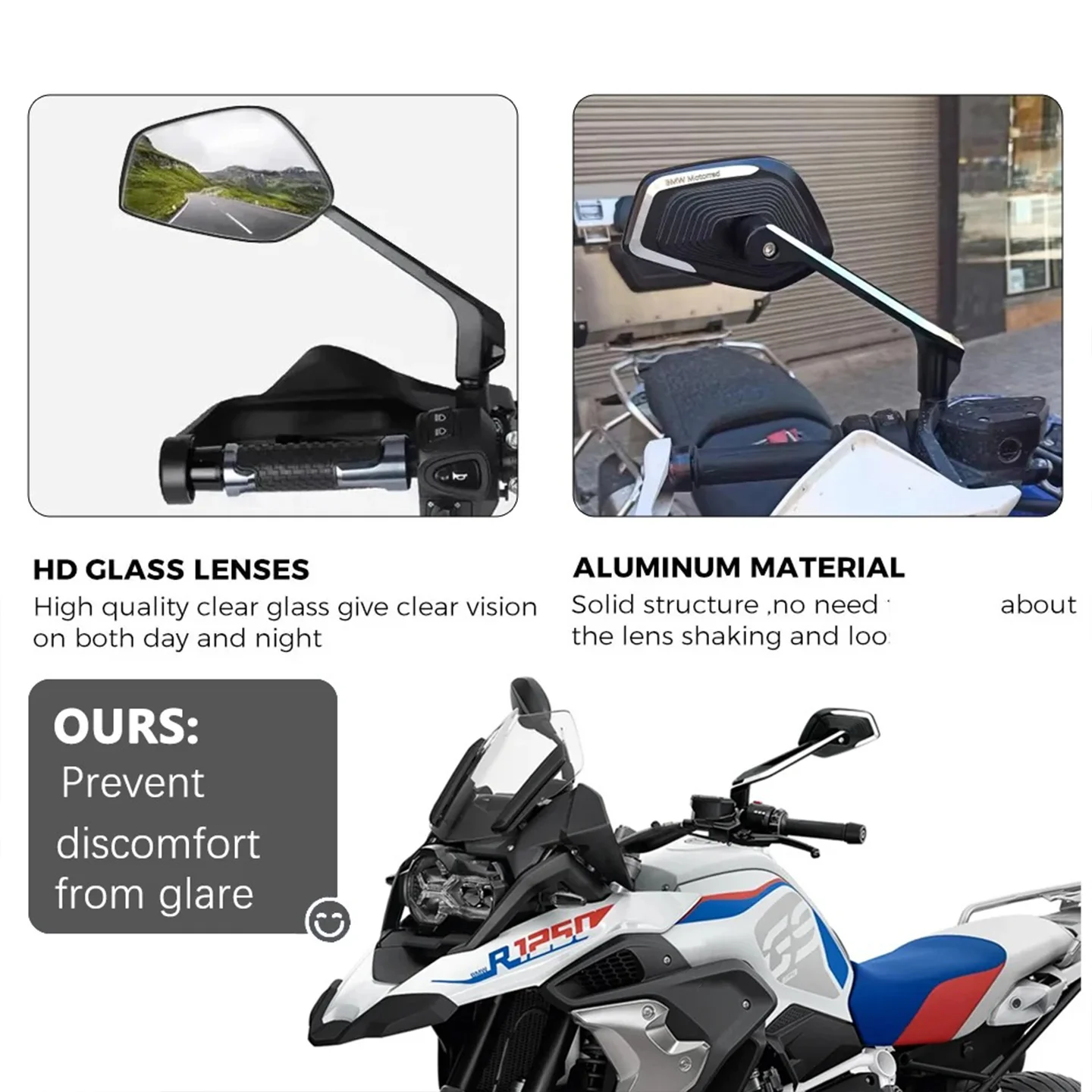 Specchietto retrovisore per R1300GS R1250GS ADV S1000XR F900R/XR F850GS F650GS ​   F700GS ​   Specchietti retrovisori laterali per G310GS R1200GS R1250 R/RS