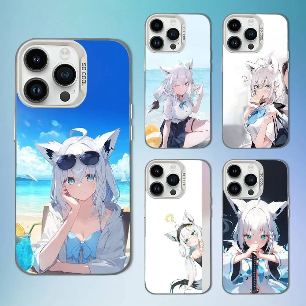 

Cute S-Shirakami F-Fubuki Phone Case For iPhone 17,16,15,14,13,12,11,Mini,XS,Pro,SE,MAX White Matte Shockproof Cover