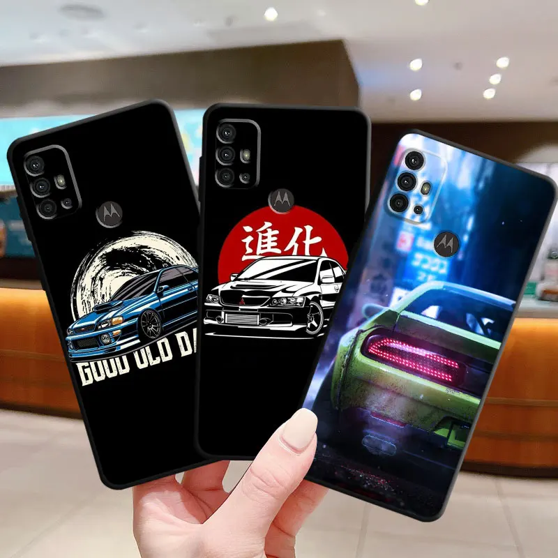 Cool Japan JDM Sports Car Phone Case for Motorola Moto G52 G31 G71 G22 G30 G51 G60S G82 G200 G50 G9Plus Cover  TPU Soft