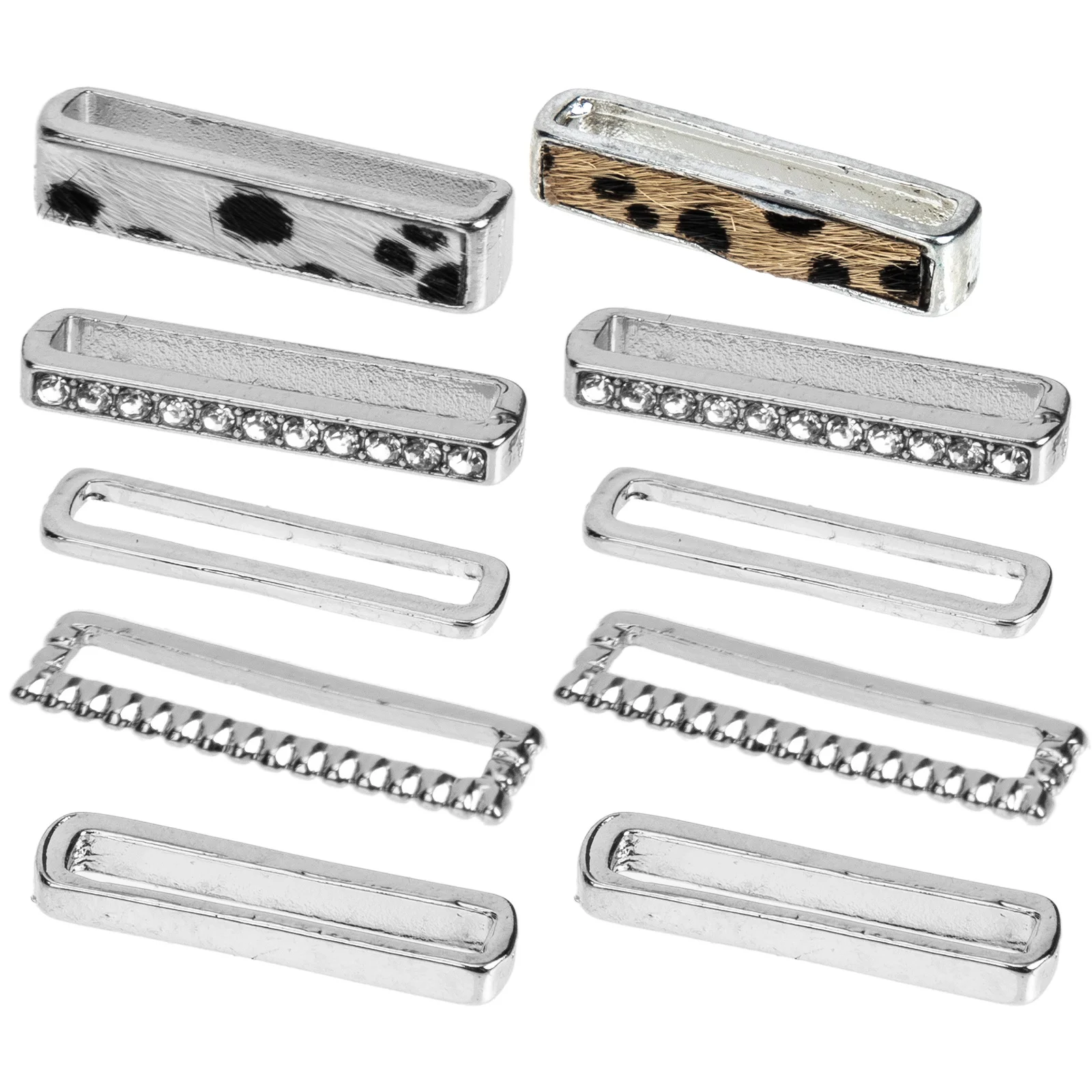 

2 set Watchband Decor Rings Silicone Watch Strap Charms For Leopard Print Band Bling Loop Replacement Parts Accessories