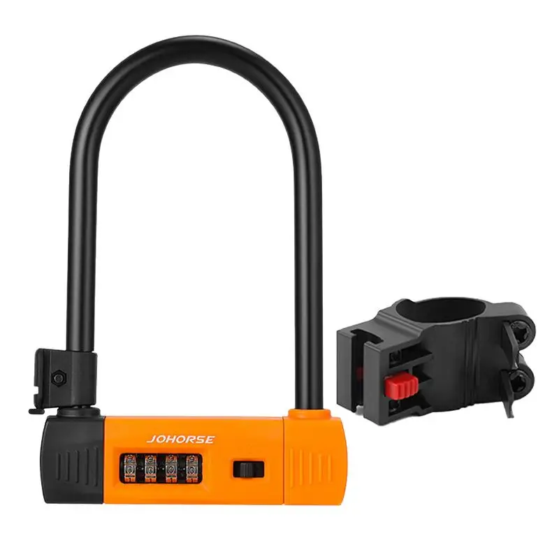 

Bike U-Lock Combo Heavy Duty Anti-Theft Bicycle U Lock motorbike lock with Retrievable Password Keys Waterproof Bike Accessories