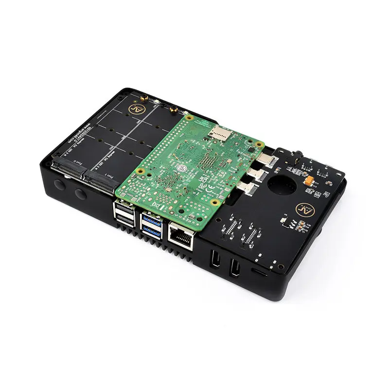 Woli ARGON ONE V5 aluminum alloy shell with built in dual M.2 NVMe PCIe interface suitable for Raspberry Pi 5