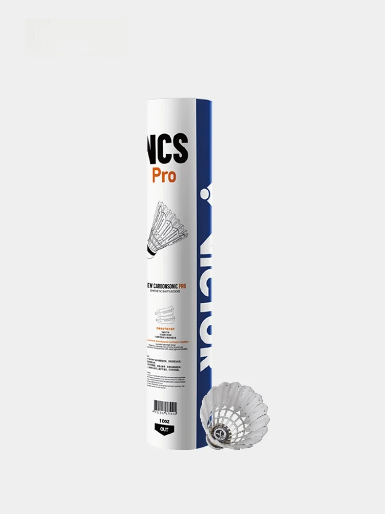 VICTOR NCSPro Carbon Sound كرة الريشة الاصطناعية الجديدة عالية الاستقرار ومتينة 2 قطعة مجموعة الريشة البلاستيكية الاحترافية