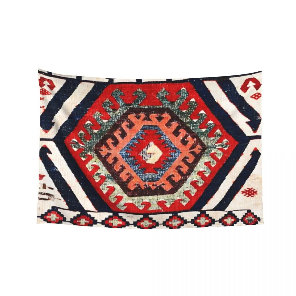 

Hotamis Konya Central Anatolian Kilim Fragment Print Tapestry Carpet Wall Decorative Wall Mural Bedrooms Decor Tapestry