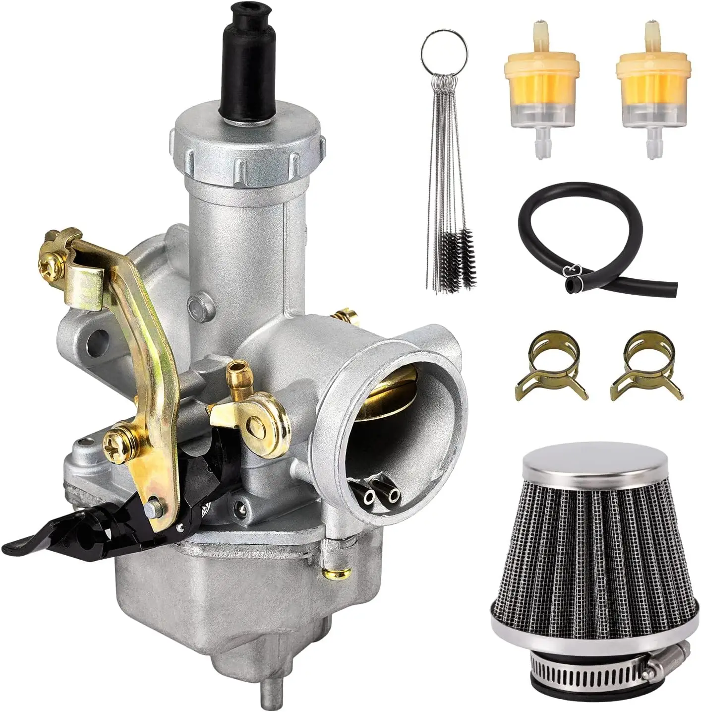 

Совместим с карбюратором Taotao Sunl Lifan 27 мм Carb PZ27, подходит для 4-тактного CG 125cc 150cc 200cc 250cc ATV Go Kart Dirt Bike