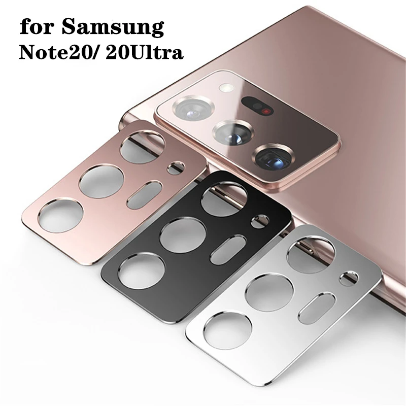 Camera Protector for Samsung Note 20 Ultra Metal Rear Lens Protection Ring Case Cover Tempered Glass Film for Galaxy S20+ Ultra