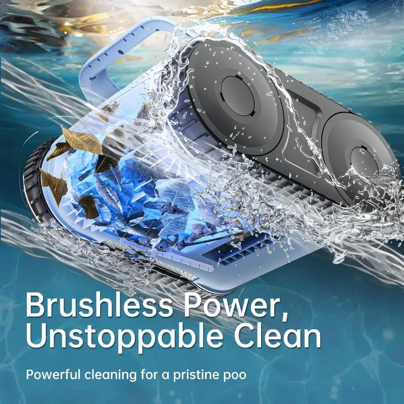 2025 New Pool Vacuum Up to 180 Mins Run time, Robotic Pool Cleaner Above Ground Pool Vacuum for Inground Pools