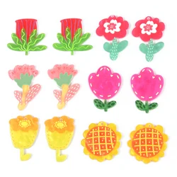 6Pc Colorful Flower Shape Acrylic Preserved Fresh Hibiscus Flower Charms Natural Daisy Petal Specimen Pendant for Jewelry Making