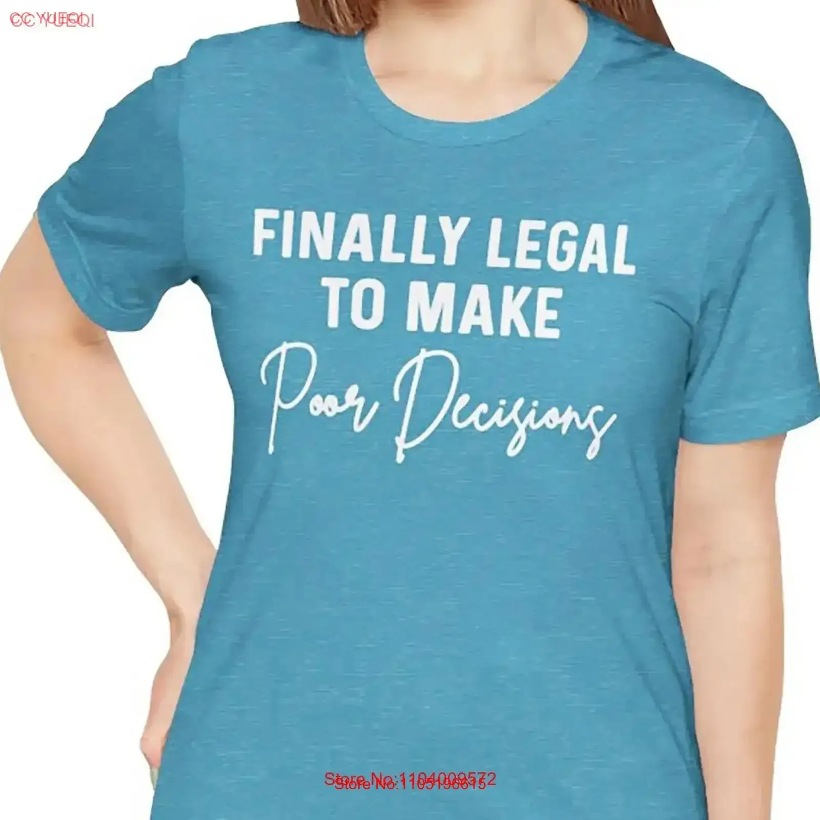 21st Birthday T Shirt for Women Finally Legal to Make Poor Decisions Funny 21 Year Old vintage Washed Comfortable
