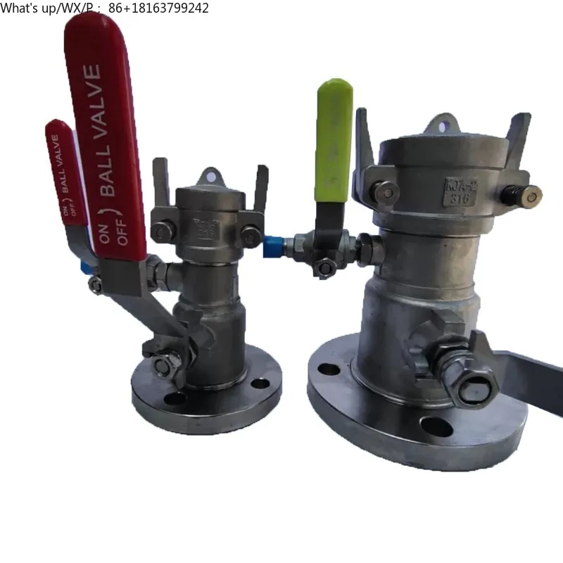 

Ball Valve Liquid Nitrogen LN LPG tank Car SS304 DN25 DN50 Tanker Quick Coupling Truck Valves Exhaust Pressure Relief Safety
