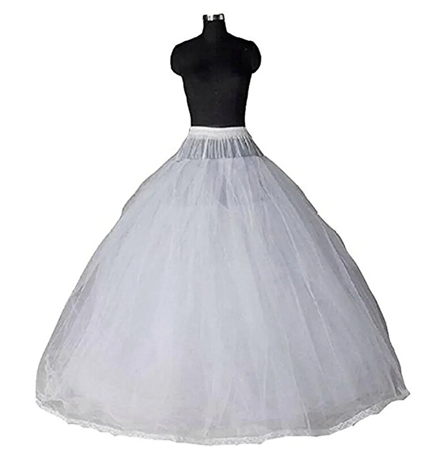 

Women's 3 Layers Hoopless Tulle Bridal Petticoat Crinoline Underskirt 2024