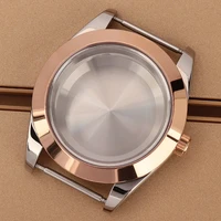 Caja de reloj con borde biselado de 36mm/39mm, cristal de zafiro para Air King NH35 NH36 NH38 NH34 4R36 Miyota8215 8205, pieza de repuesto para reloj de movimiento