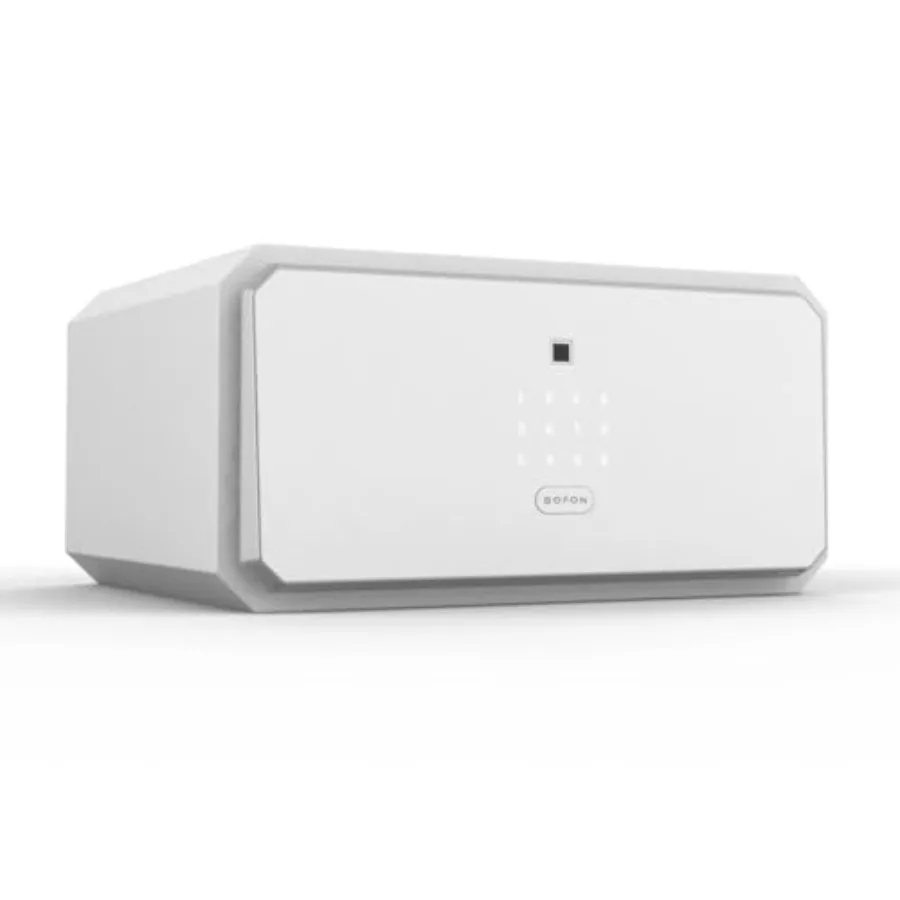 

Fingerprint Password Safe Box Security Box with Key Safety Boxes for Home Cabinets for Office 1.45 Cubic White