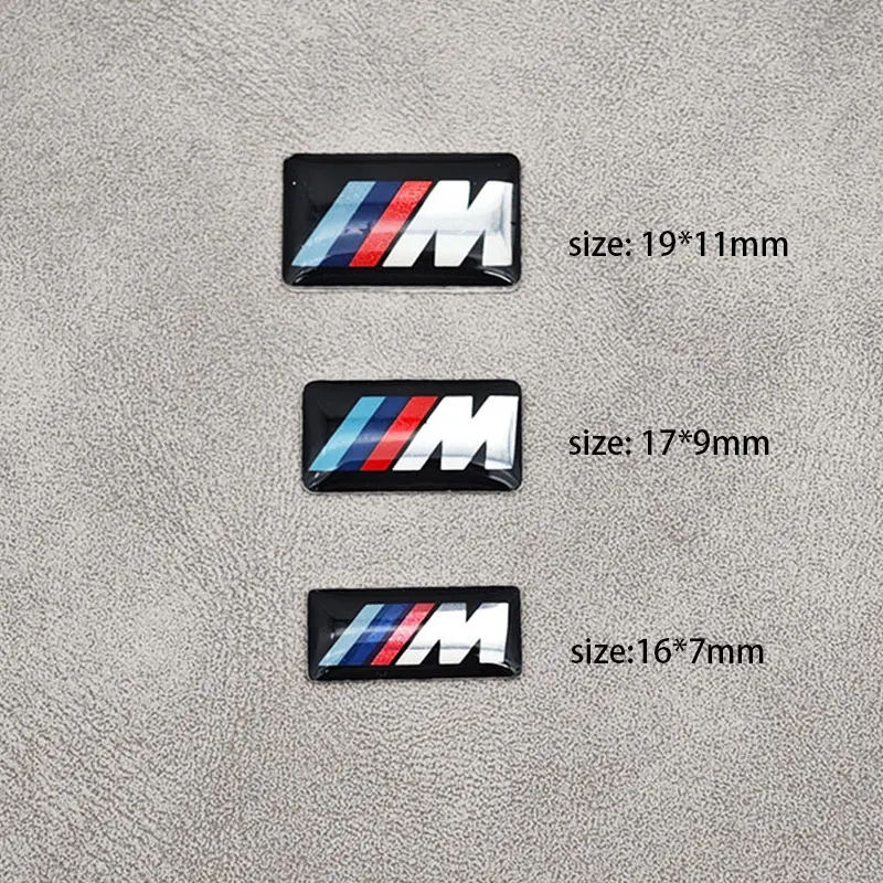 17mm 16mm 19mm M Logo Emblem Car Steering Wheel Badge Sticker For BMW M F30 E39 E46 E87 E53 E60 E90 E91 E92 E93 X1 X3 X5 X6 X7