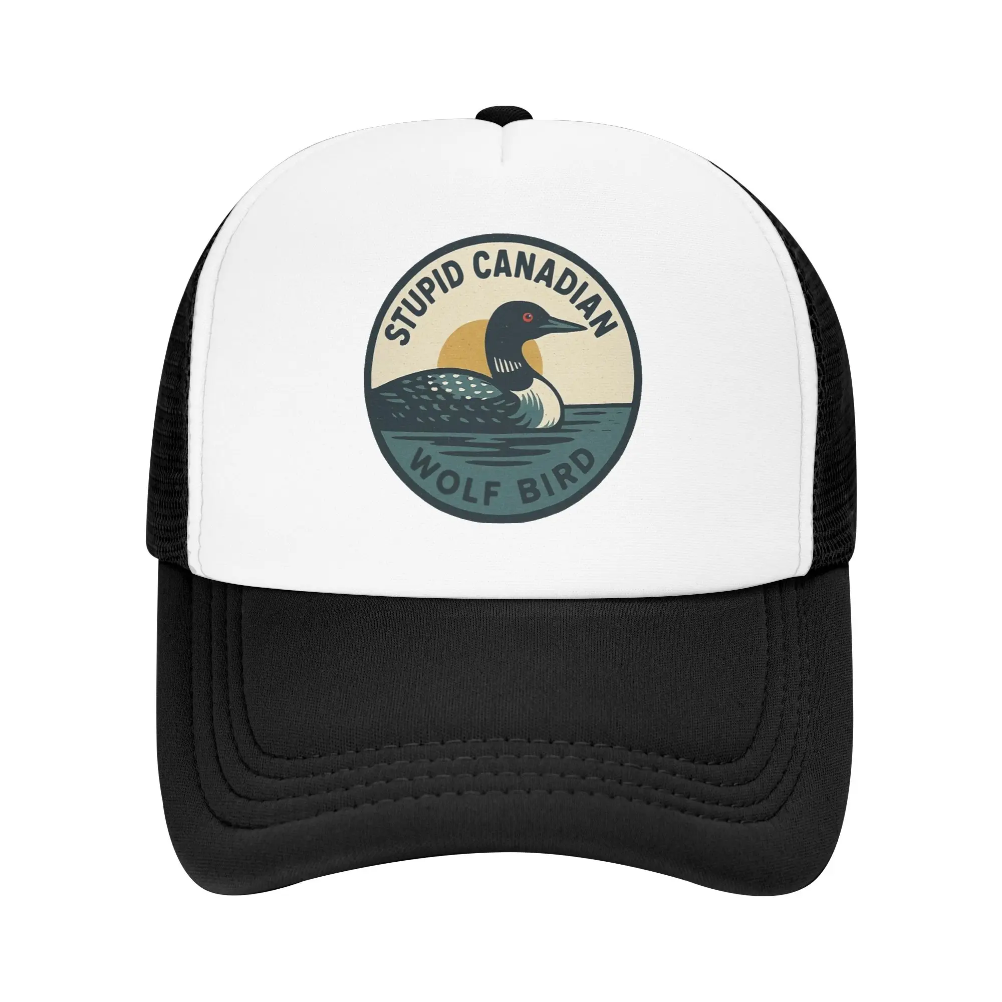 Adult Stupid Canadian Wolf Bird heated rivalry Trucker Caps Outdoor Mesh Baseball Cap Snapback Caps  Hats Sun Hat Fishing Hat
