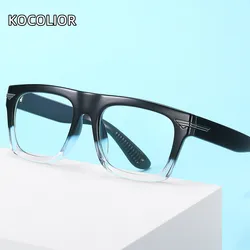 2022 Retro Big Square Frame Designer Reading Glasses Anti Blue Light Computer Eyeglasses Prescription Eyewear Diopters 0 to +6.0