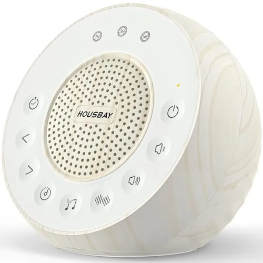 

Noise Sound Machine for Sleeping 35 Soothing Sounds Small Sleep Machine for Adults Wood Grain Design for Bedroom and Noise Canc