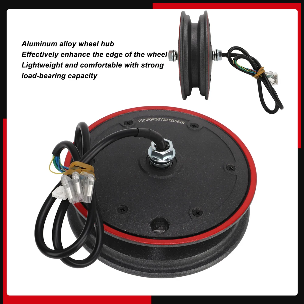 

Scooter Wheel Hub Motor Strong Load Bearing Capacity Electric Scooter Wheel Hub Motor 350W for 10inch Tires for Electric Bike