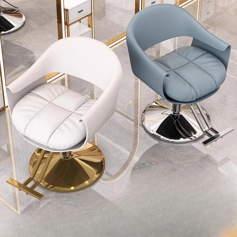 

New Hair Salon Lift Rotating Fashion Haircut Seat Internet Celebrity Light Luxury Ironing Chair