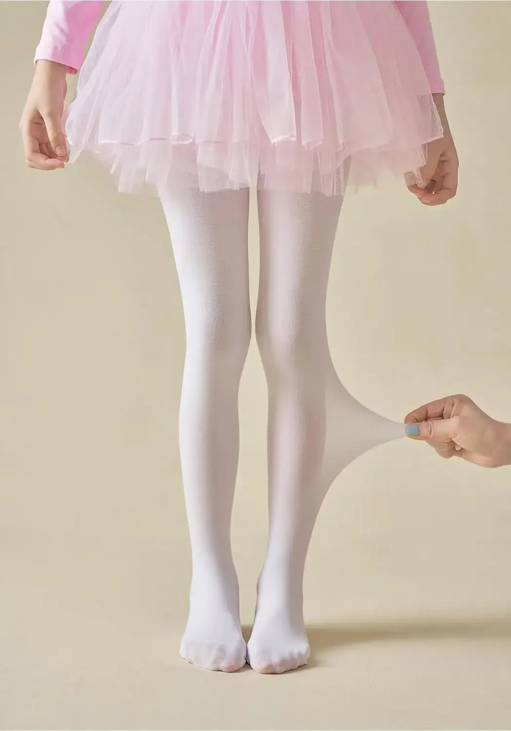 3/1 Pairs of Girls' Ballet Tight Pants Super Soft Children's Dance Ankle Long Socks Suitable for Girls' School Elastic Leggings