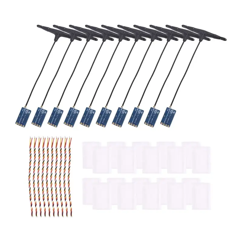 ELRS 2.4Ghz Receiver 10-Pack Nano Expresslrs With T-Type Antenna-Wi-Fi Upgrade Support For RC FPV Drones