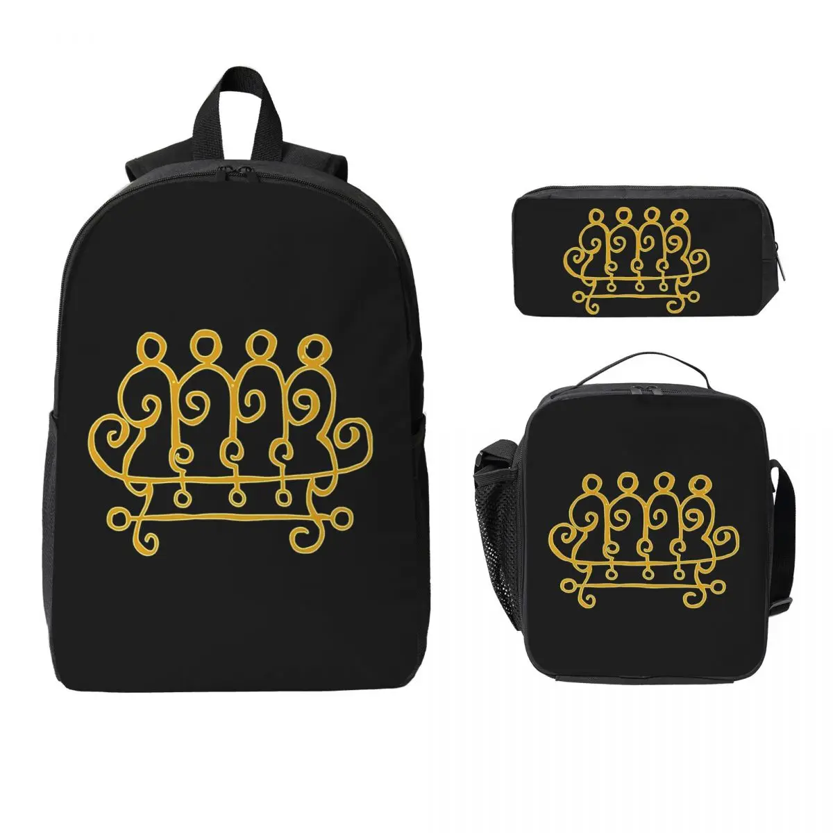 

The Sigil Of King Paimon Backpack Boys Girls BookBag School Bag Computer Shoulder Bags 3ps Insulated Lunch Bag Pencil Case