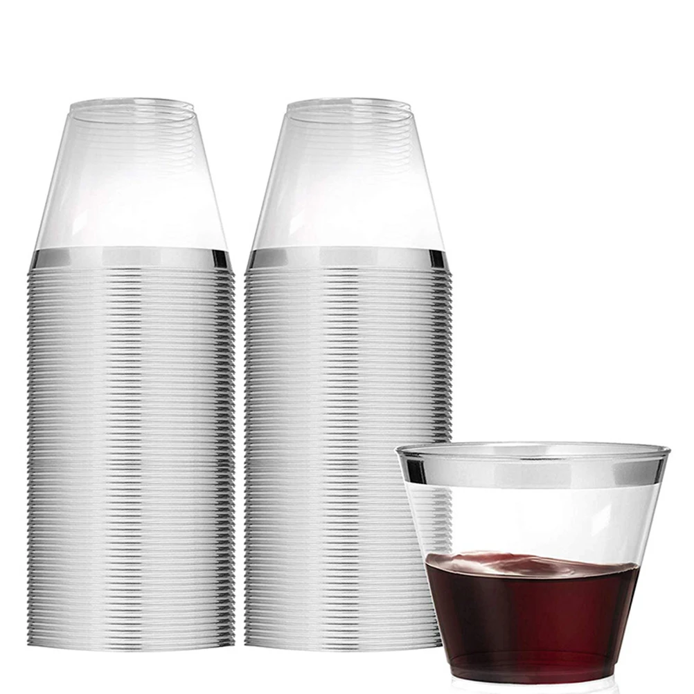 

25pcs Gold Plastic Party Disposable Drinking For Weddings Showers Birthdays Durable Stylish Occasions Plastic Cups Kitchen