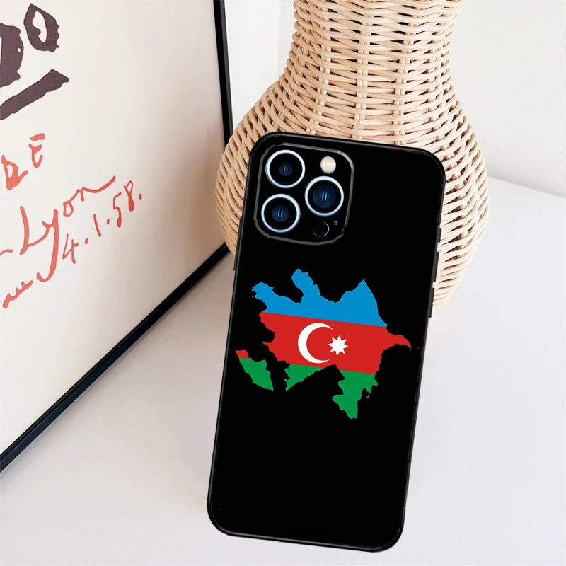 Azerbaijan Flag Phone Case For iPhone 16 15 Pro Max 11 12 13 Mini 14 Plus X XR XS Max Cover