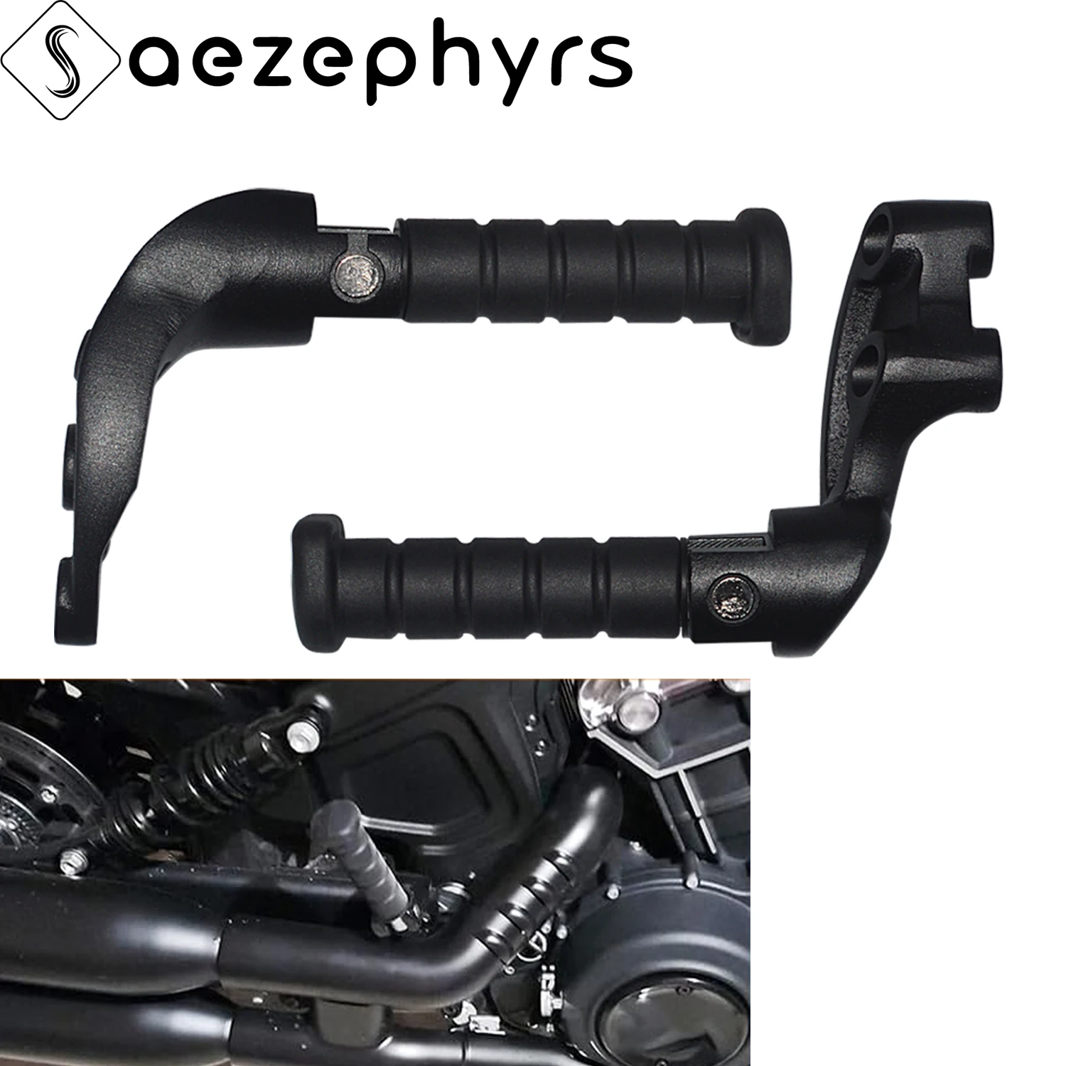 

Motorcycle Black Folding Rear Passenger Footpeg Footrest Mount Bracket Accessories For Indian Scout Sixty Bobber Rogue 2015-2025