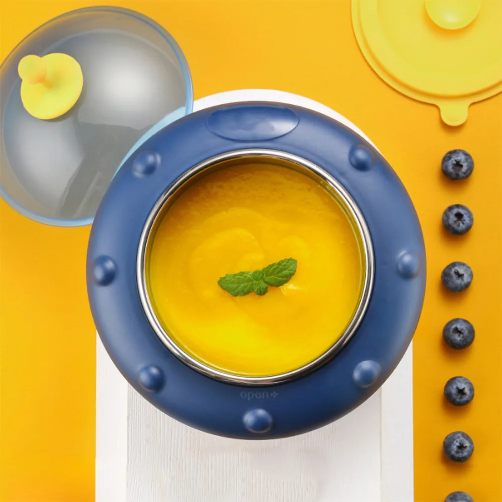 

Stainless Steel Toddler Bowl with Suction for High Chair Table Use Anti Spill Baby Self Feeding Dish Compact Lightweight Kids