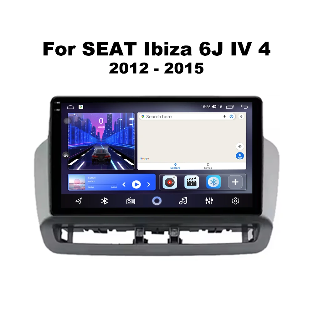 Android14 auto rádio pro Seat ibiza 6J IV 4vedení 2008 - 2015 Android auto lettore video multimediale GPS 4G Carplay autoradio