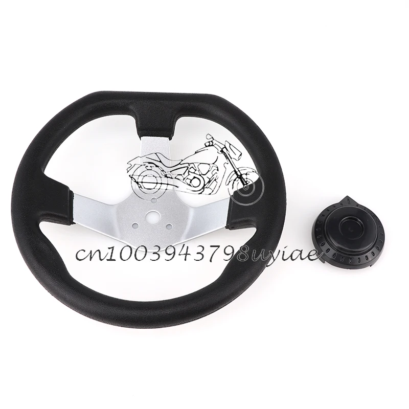 270mm Steering Wheel with Cover Assembly Is Suitable for Electric Chinese Racing Kart, Off-road Vehicle, Motorcycle,ATV Parts