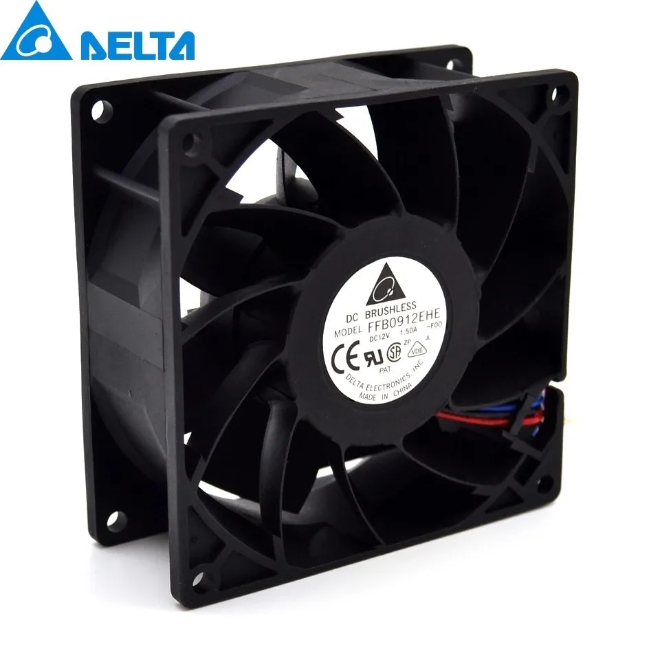 New 9038 pairs ball 9CM 90mm cooling fan violence 12V 1.5A FFB0912EHE support gun 90*90*38mm for delta