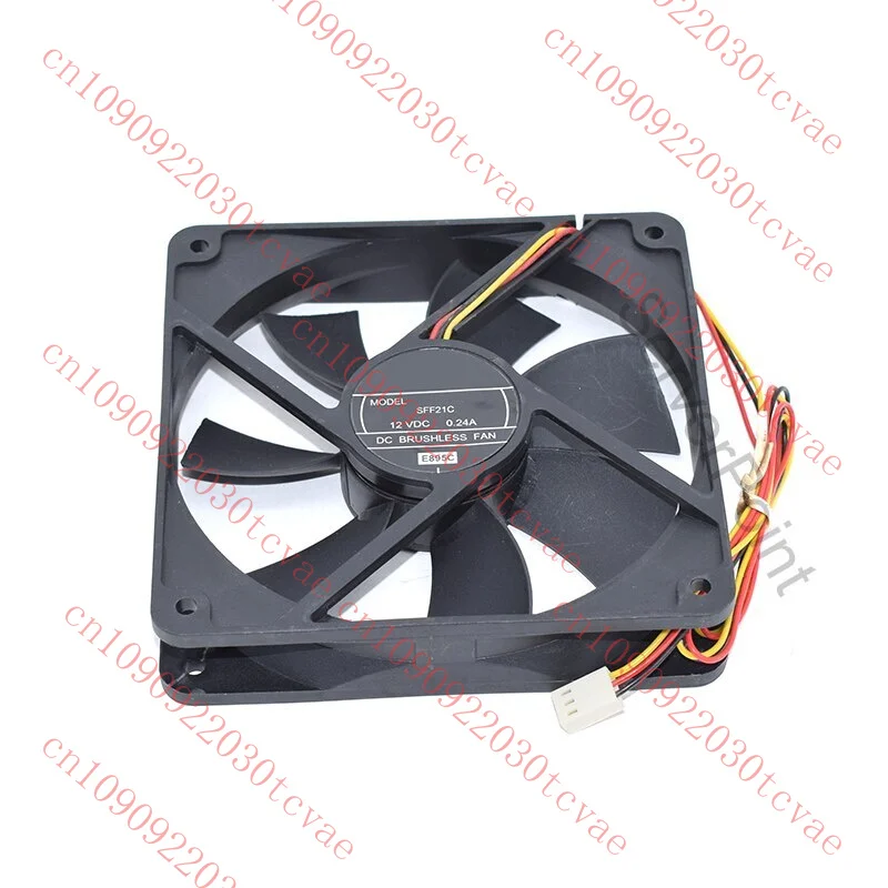 

SFF21C Fluid Dynamic Bearing Cooling Fan DC 12V 0.24A 2100RPM 12025 12cm 3 Lines