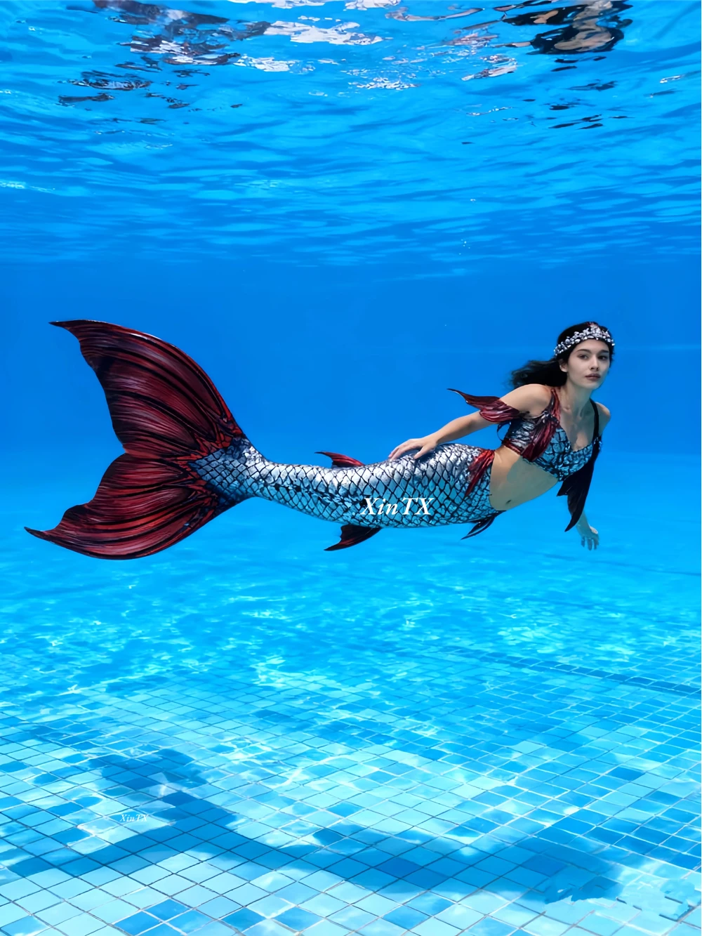 NEW Bikini Woman Mermaid Tail For Swimming Adult Swimmable Swimsuit Can Add Monofin For Beach Sand Diving Model Photoshoot
