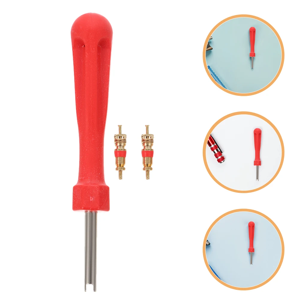

Compact Single Head Valve Core Tool with Tire Valve Cores for Car Bike Motorcycle Precise Control Easy Replacement